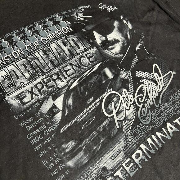 Vintage 2000s Dale Earnhardt NASCAR T-Shirt 2XL Black Chase Authentics Racing - Picture 6 of 7